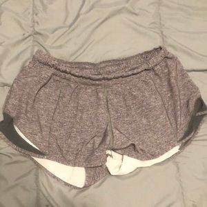 Gray lululemon speed sports, 2” length. Size 10. Lightly used.